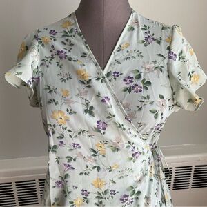 Vintage Michael Kors floral wrap front dress or robe.